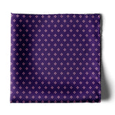 PURPLE QUADRUPLE POLKA SILK POCKET SQUARE